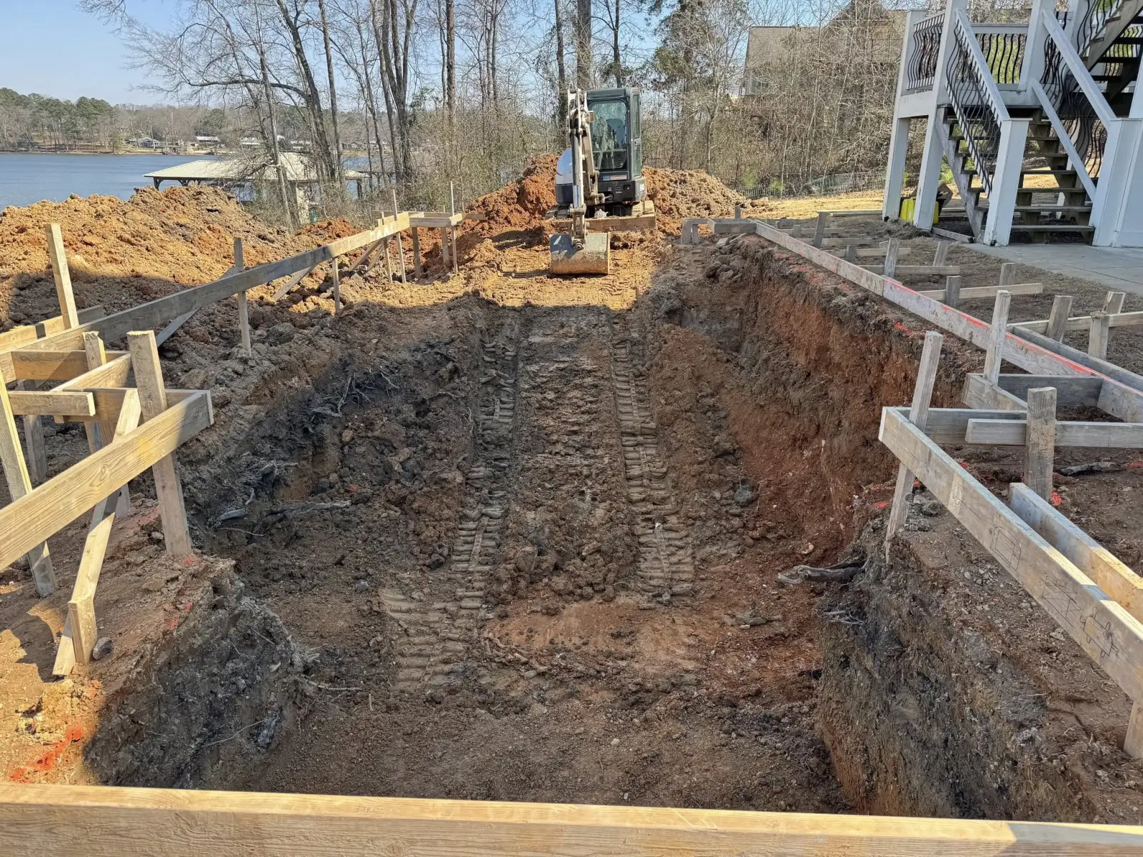 Excavation for a new pool on the Coosa River