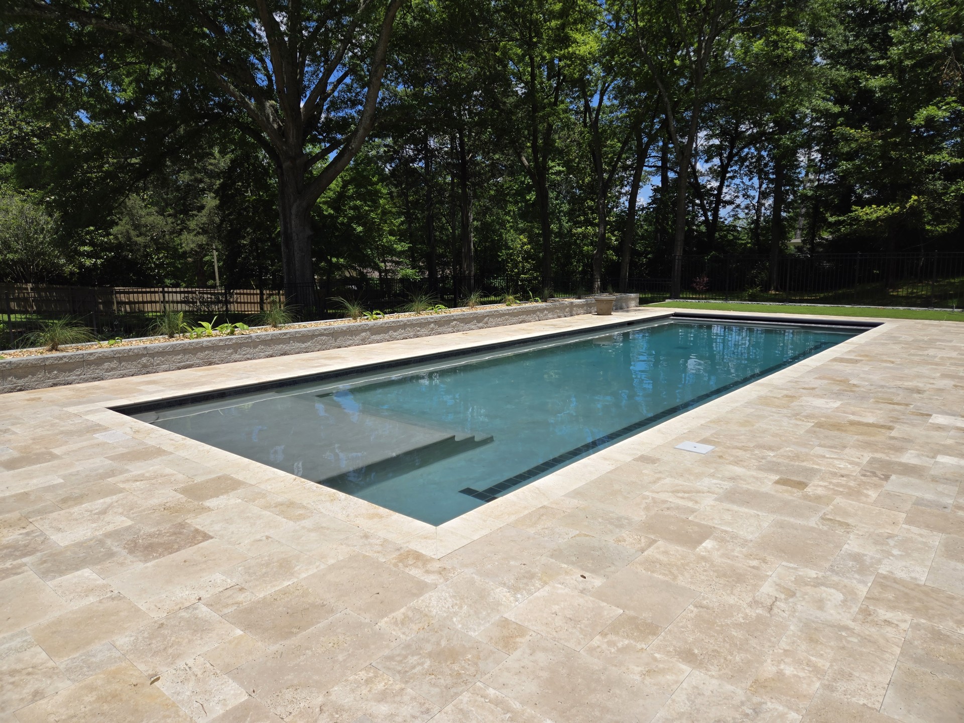 Stunning Gunite Pool with Pickleball Court And LED Lighting