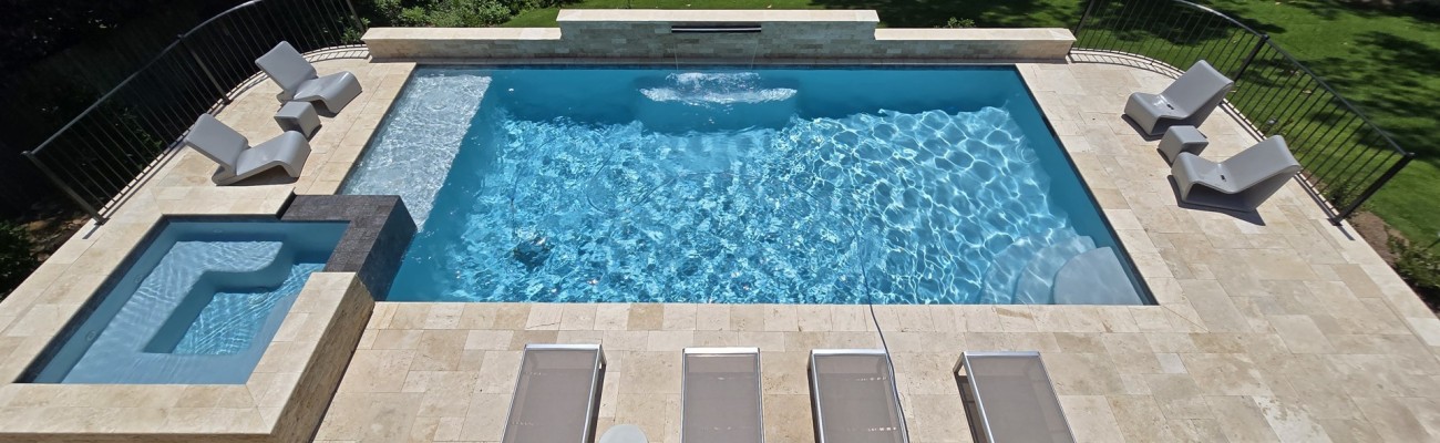 Gunite Pool Spa Tanning Ledge Constructed Birmingham, AL