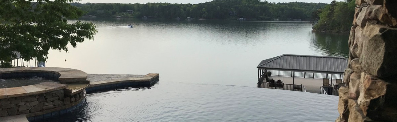 Gunite Pool With An Infinity Edge at Smith Lake, Al