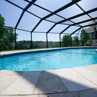 Screened Fiberglass Pool Clanton AL Screened Fiberglass Pool Clanton AL