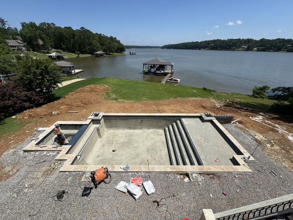 Lakefront Pool Build on Logan Martin Lake