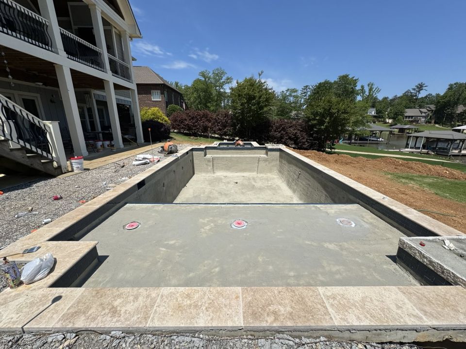 Lakefront Pool Build on Logan Martin Lake