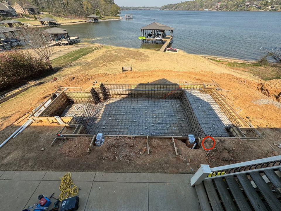 Lakefront Pool Build on Logan Martin Lake