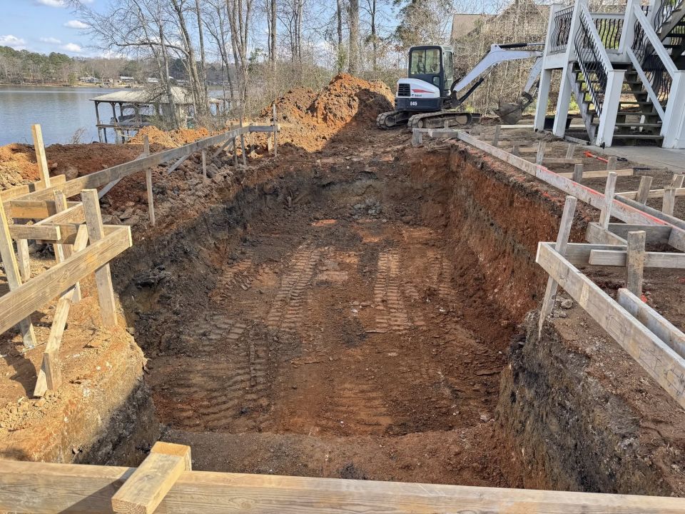 Lakefront Pool Build on Logan Martin Lake