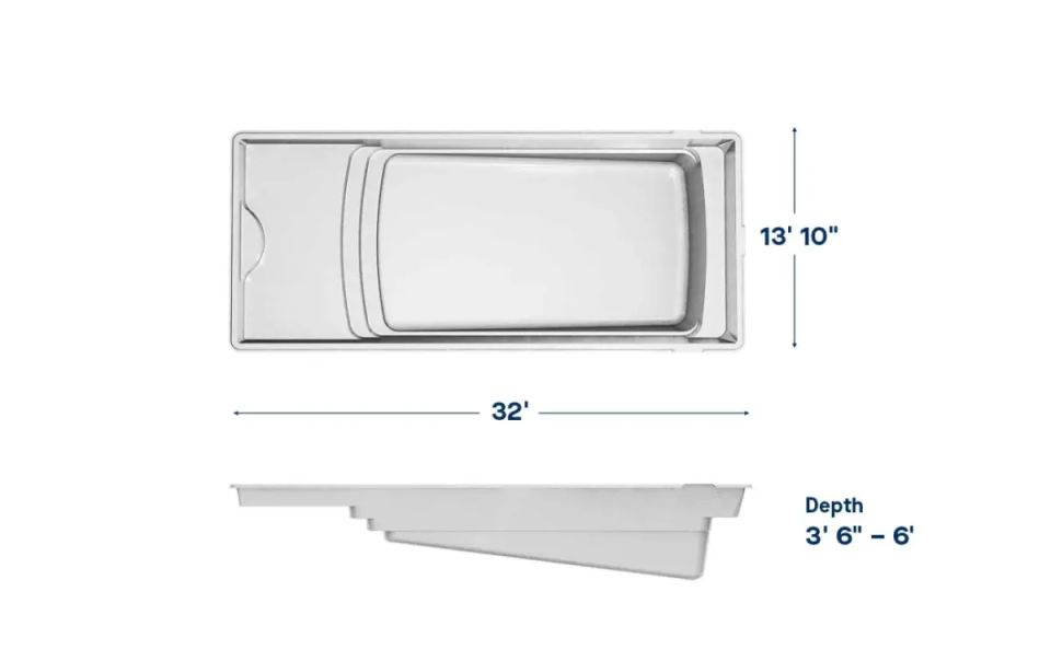 Latham Cayman 14 fiberglass pool