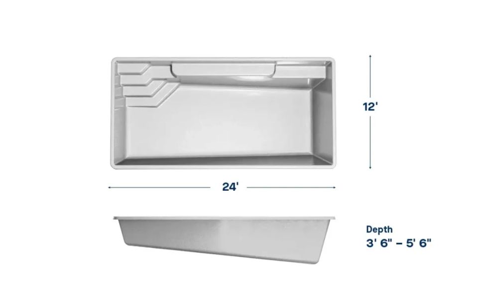 Latham Sirius fiberglass pool