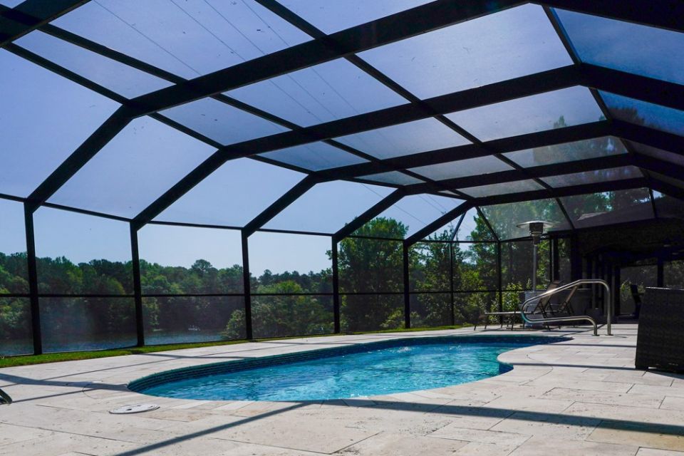 Screened Fiberglass Pool – Clanton, AL