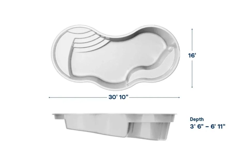 Latham Coral 16 fiberglass pool