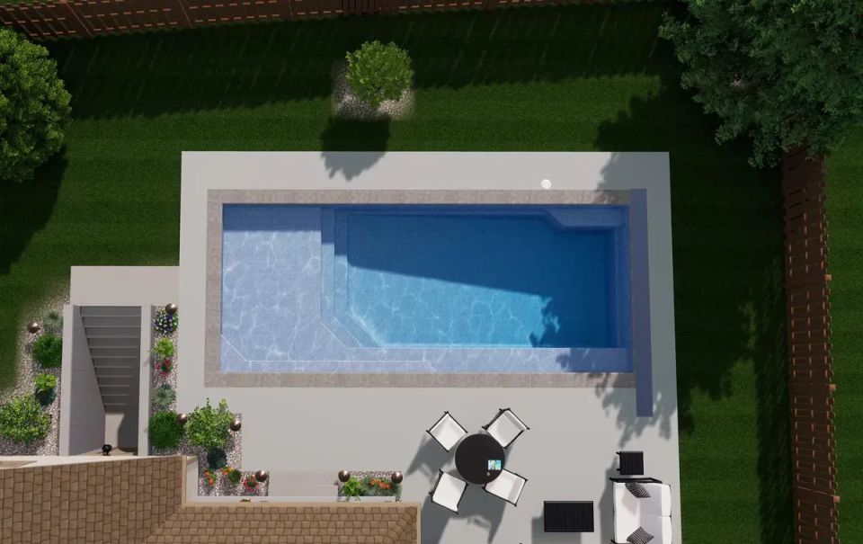 Latham Apollo 14 fiberglass pool