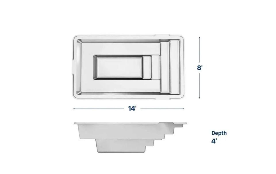 Latham Milan 8.14 fiberglass pool