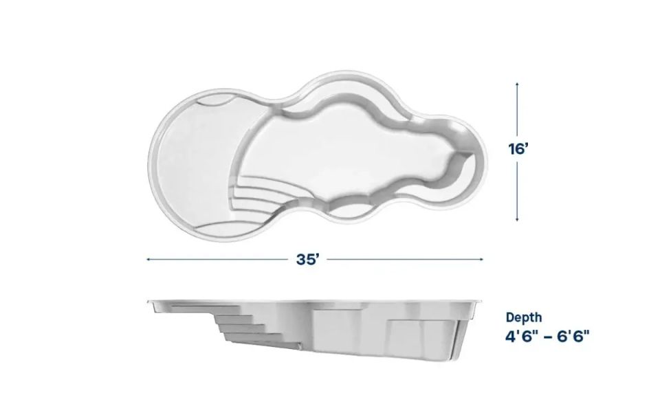 Latham Axiom 16 fiberglass pool