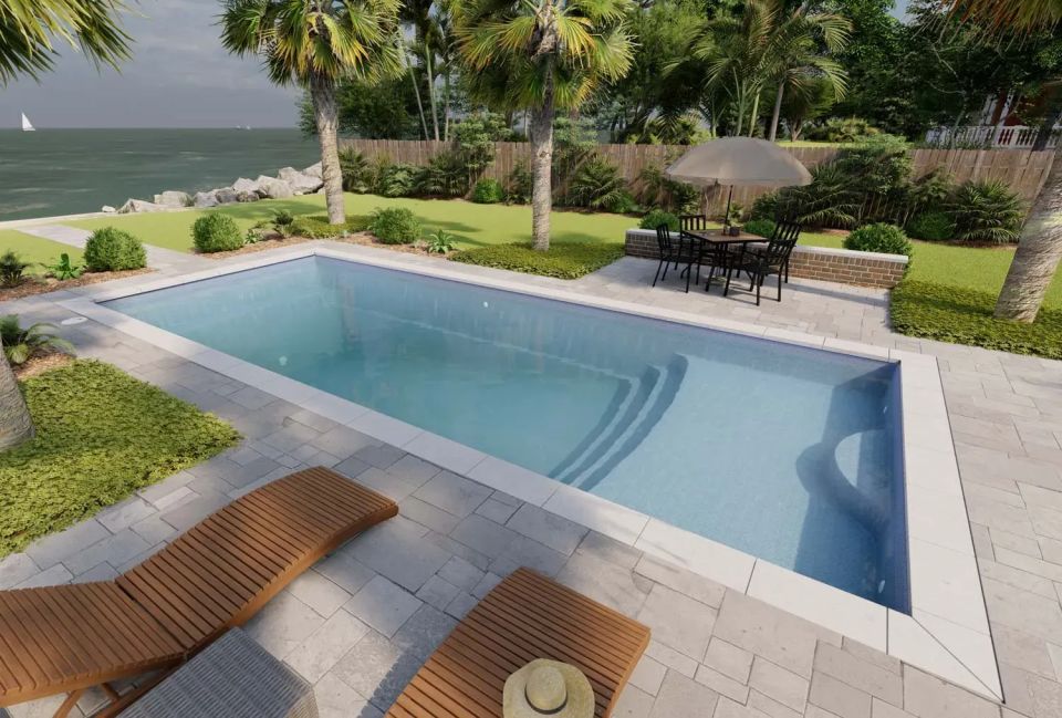 Latham Cayman 14 fiberglass pool