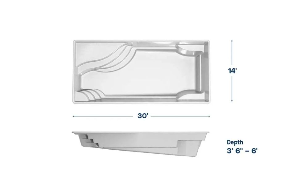 Latham Olympia 14 fiberglass pool