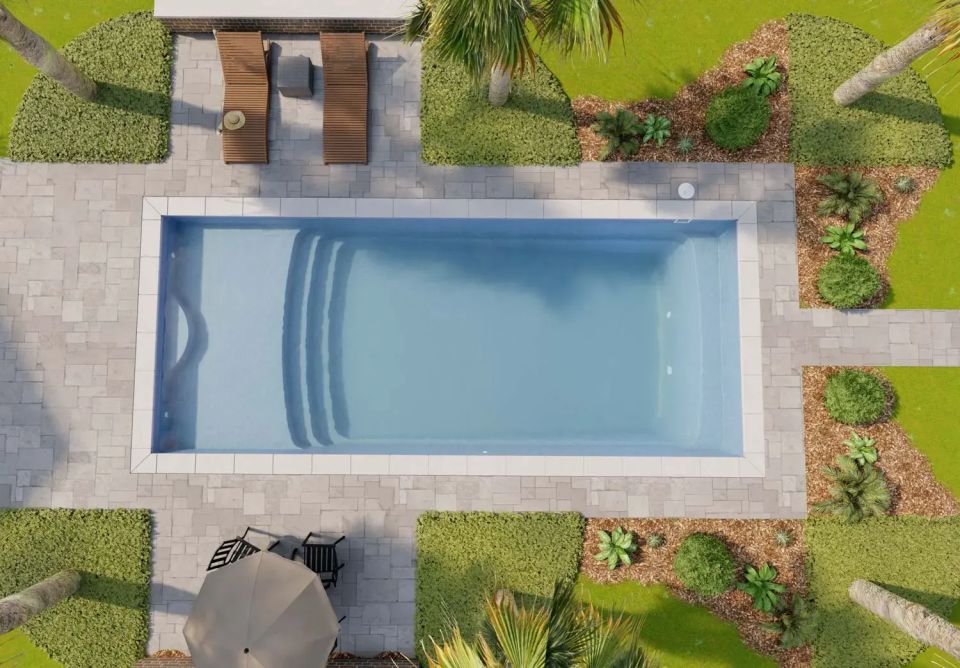 Latham Cayman 14 fiberglass pool