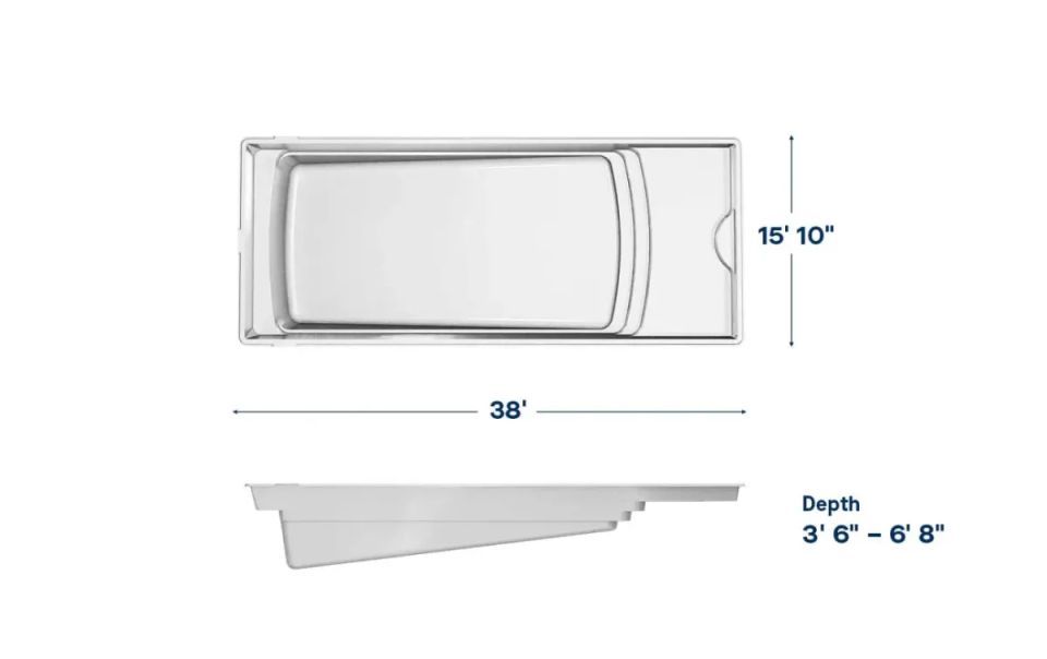 Latham Cayman 16 fiberglass pool