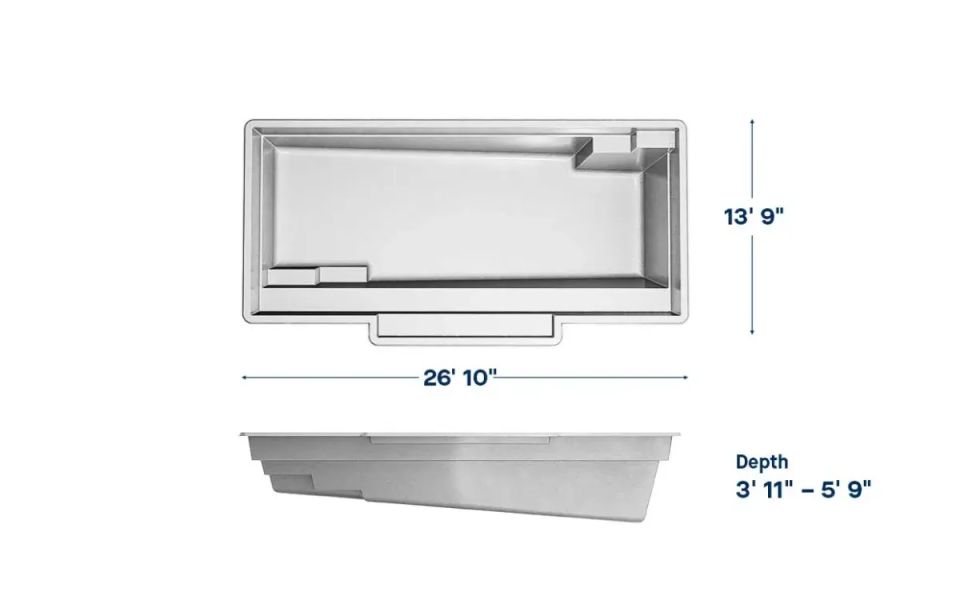 Latham Tuscan 14.27 fiberglass pool