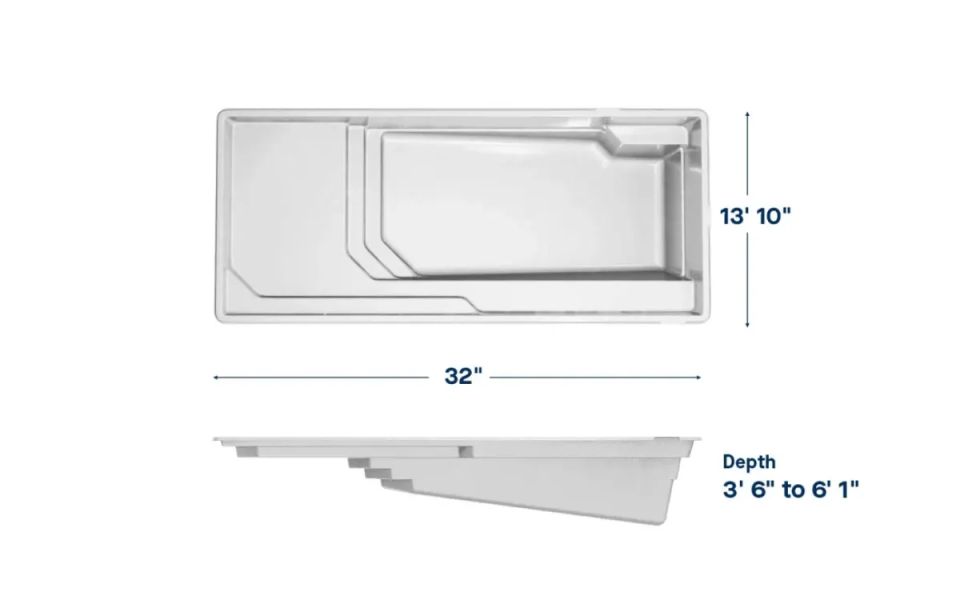 Latham Apollo 14 fiberglass pool