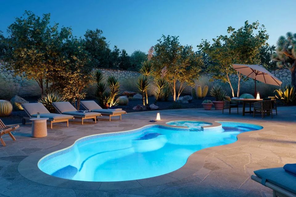 Latham Bermuda 12 Deluxe fiberglass pool