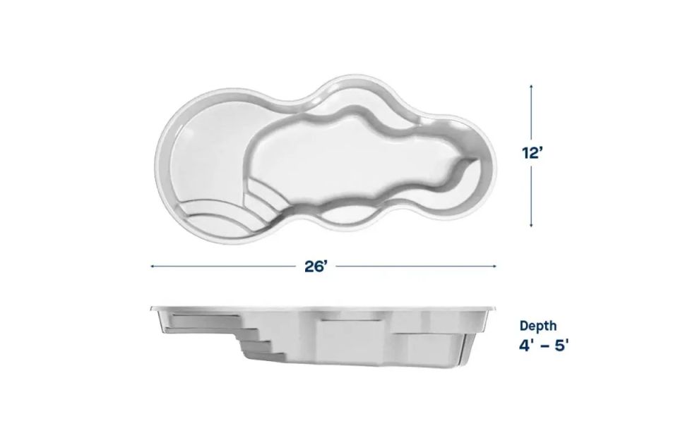 Latham Axiom 12 fiberglass pool