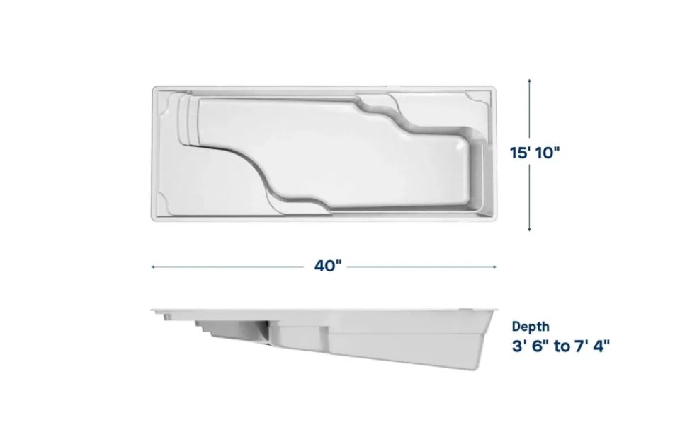 Latham Ariel 16 fiberglass pool