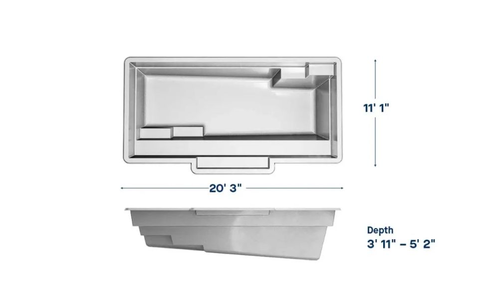 Latham Tuscan 11.20 fiberglass pool