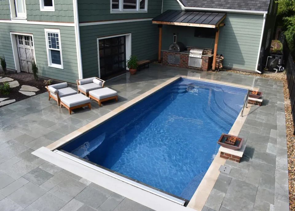 Latham Olympia 14 fiberglass pool