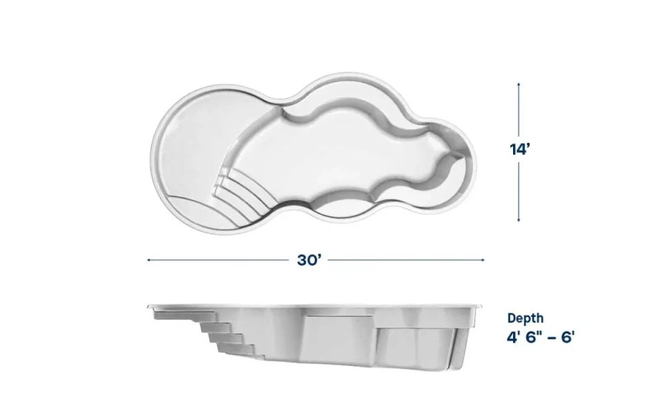 Latham Axiom 14 fiberglass pool