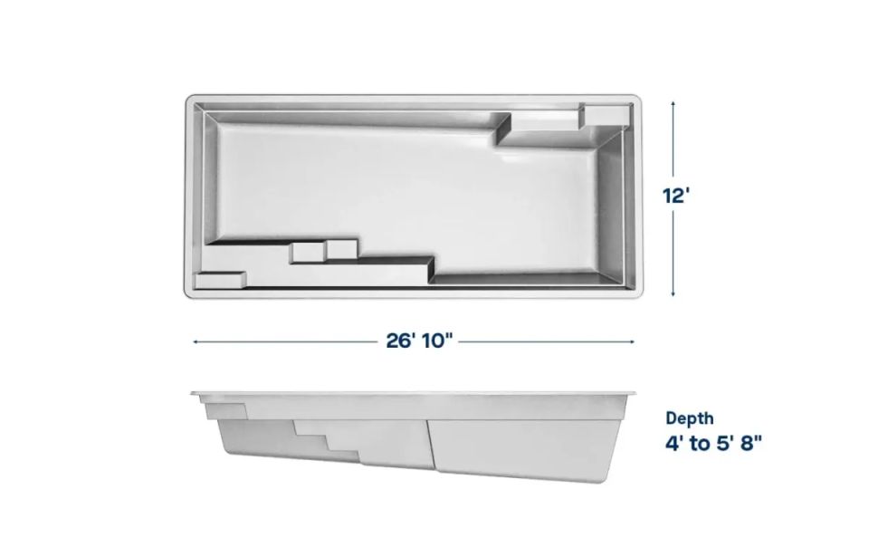 Latham San Marino 12.26 fiberglass pool