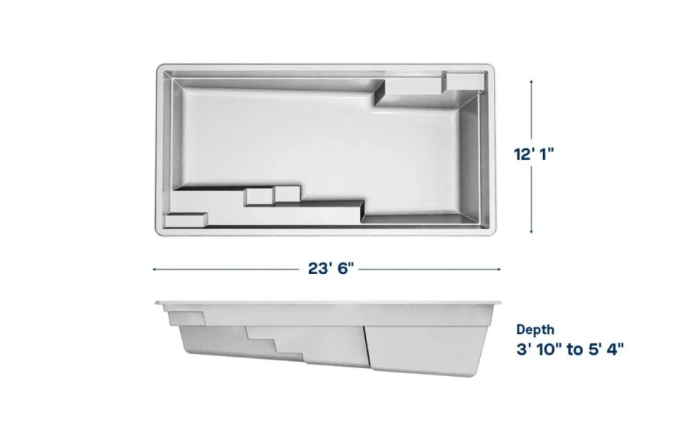 Latham San Marino 12.23 fiberglass pool