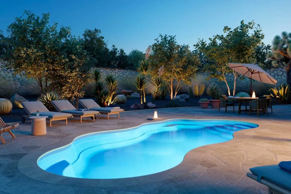 Latham Bermuda 12 fiberglass pool