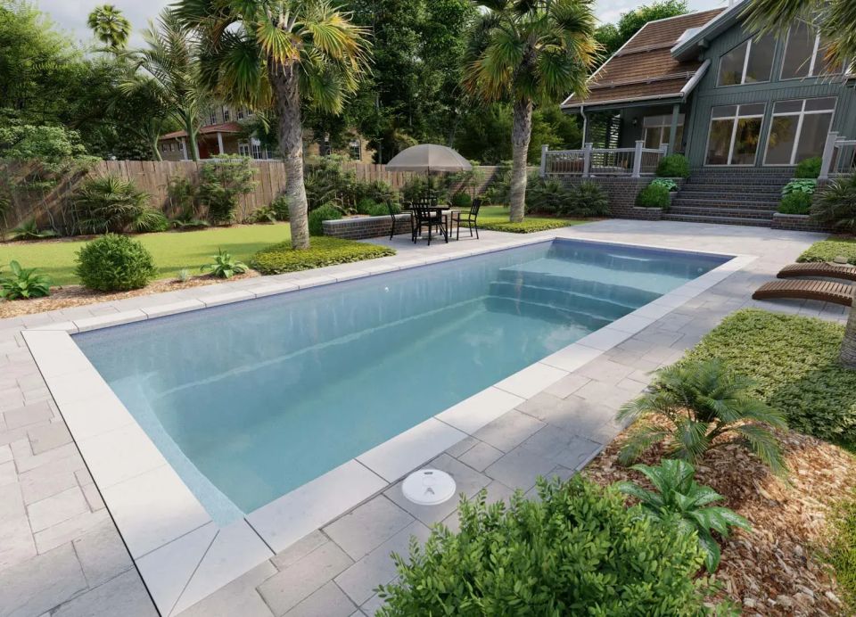 Latham Cayman 16 fiberglass pool