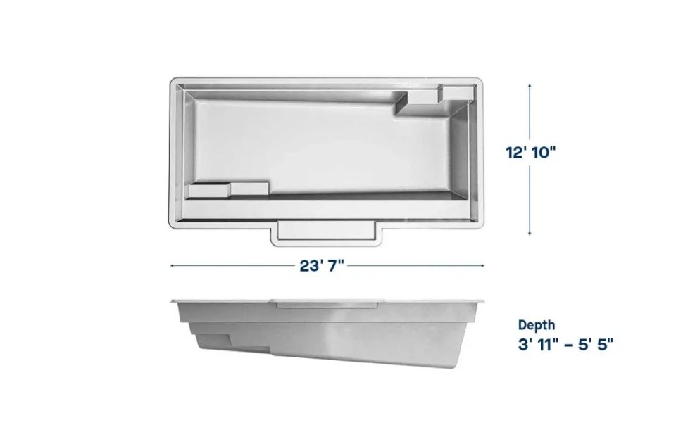 Latham Tuscan 13.24 fiberglass pool