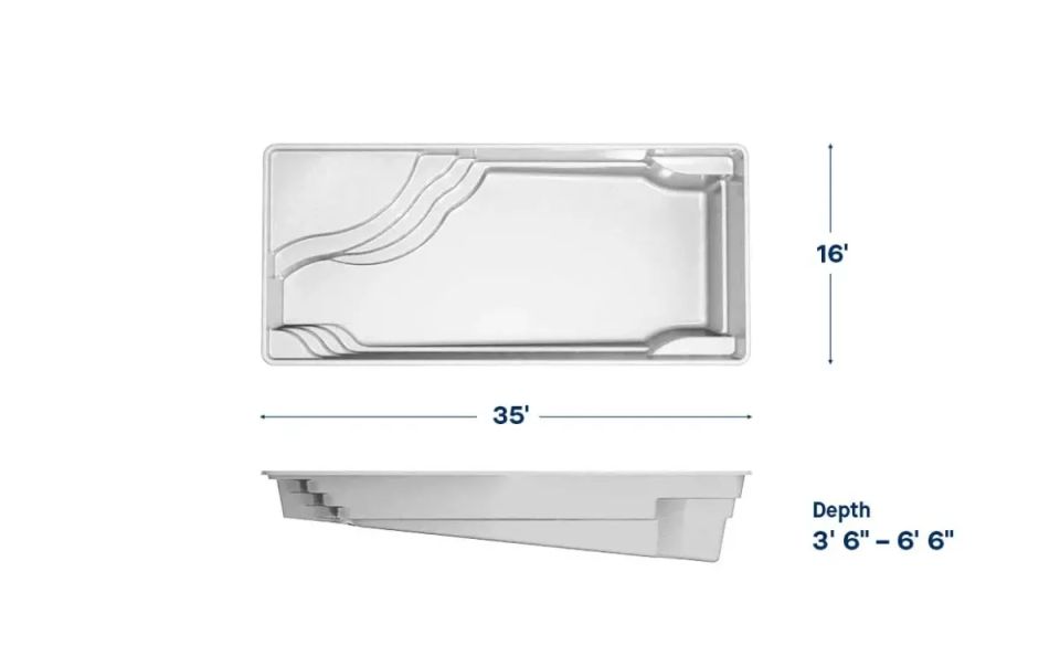 Latham Olympia 16 fiberglass pool