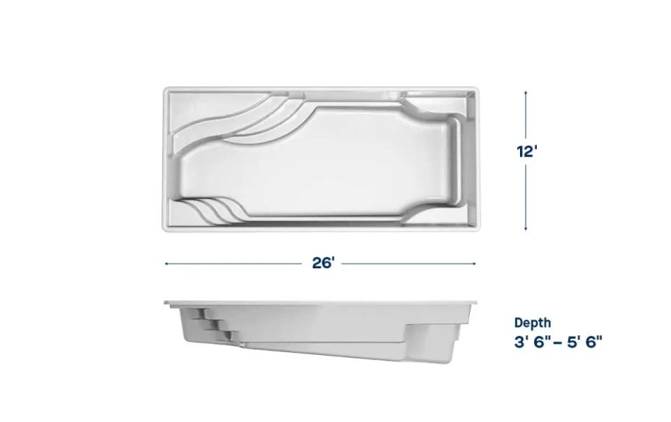 Latham Olympia 12 fiberglass pool