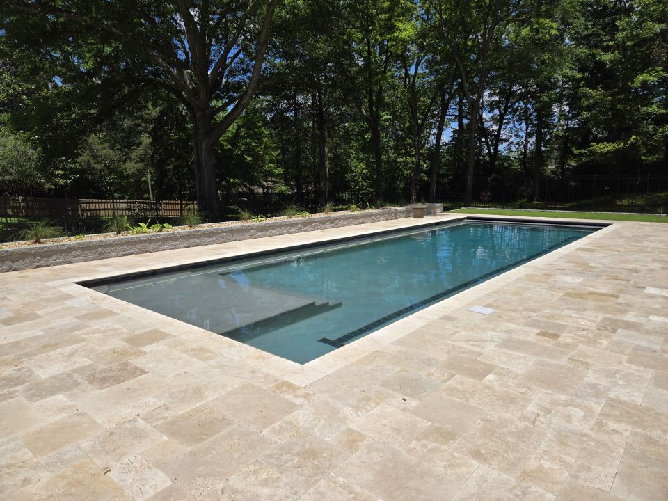 New Gunite Pool Inside an Old One – with Pickleball Court